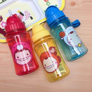 กระติกน้ำพร้อมหลอดดูด Zoo Straw Bottle Smile Style 350ml