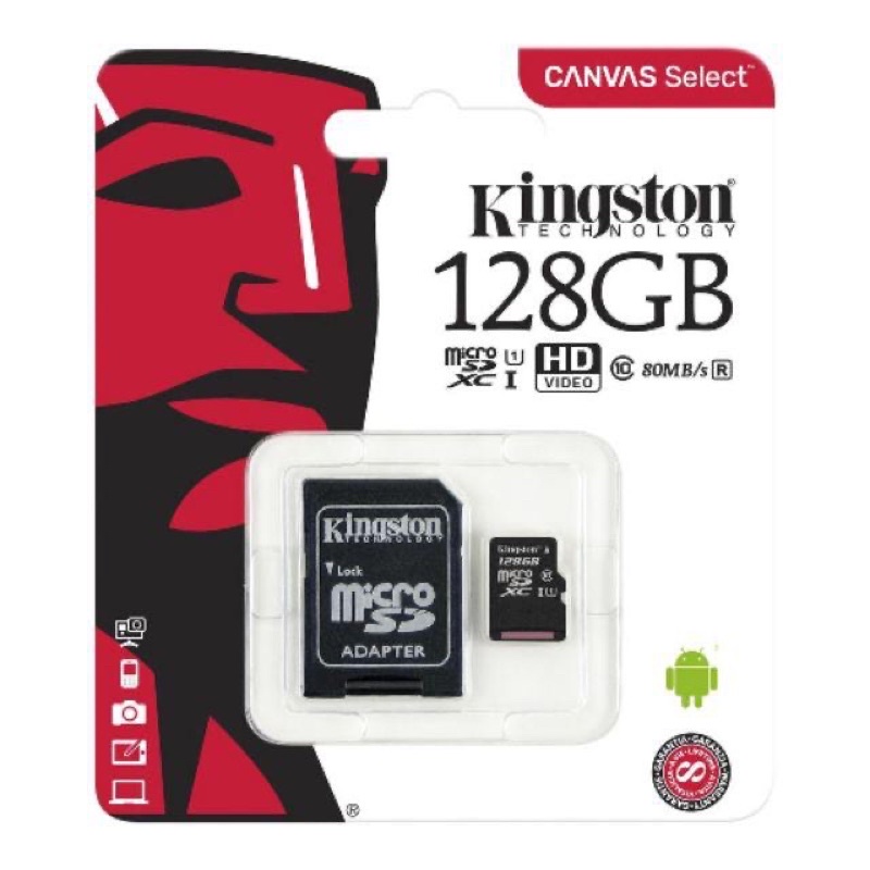Kingston Micro sd card Memory Card 2GB-128GB กล้อง/กล้องติดรถยนต์ / โทรศัพท์มือถือ(เทียบแท้)  Memory