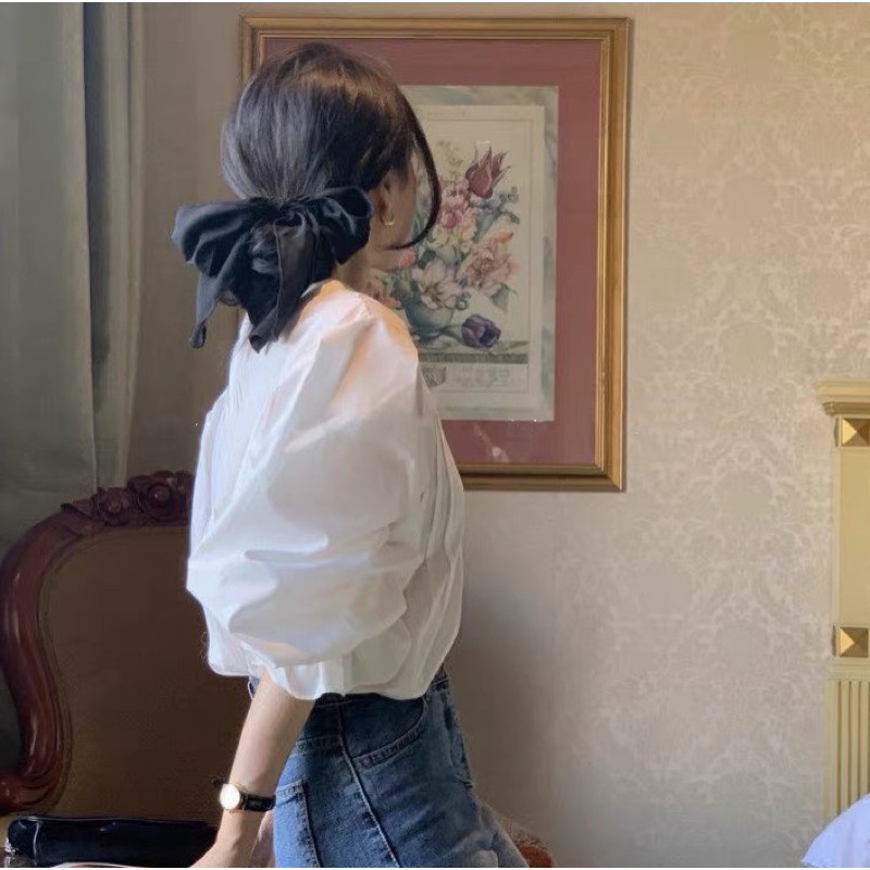 💖ใหม่ พร้อมส่ง💖 โบว์ผูกผมผ้าซาตินอย่างดี ผ้าผูกผม ผ้าซาติน - รูปที่ 4