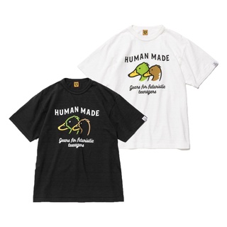 [S-5XL] [SR-STUDIO] Daigou Version HUMAN MADE 22SS เสื้อยืดแขนสั้น คอกลม ผ้าฝ้าย ทรงกระบอก ลายเป็ดคู่