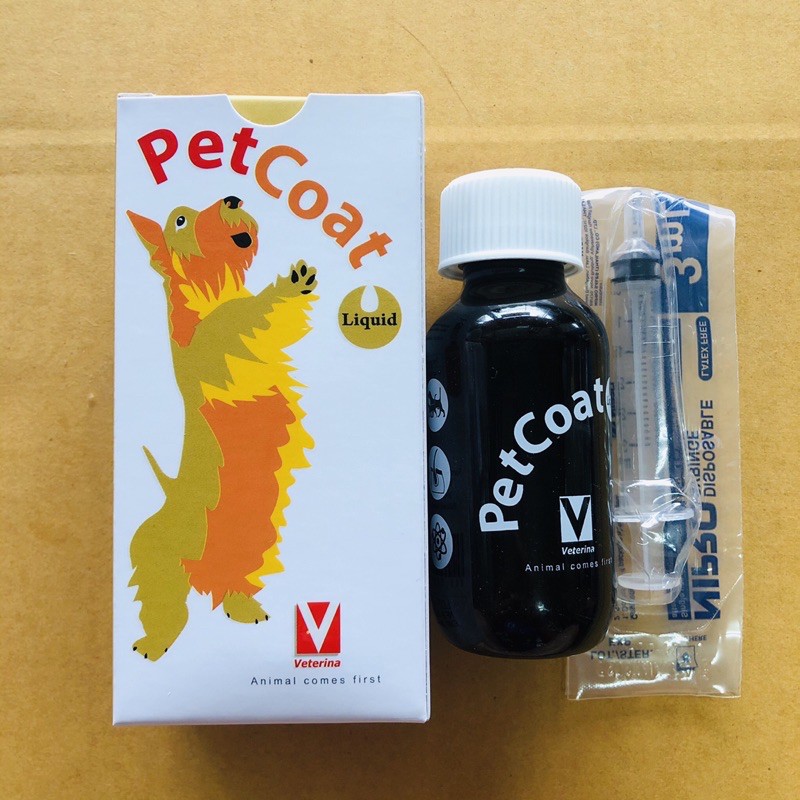 โฉมใหม่ Pet Coat EFA for pet กรดไขมันที่จำเป็นสำหรับสัตว์เลี้ยงเพื่อบำรุงผิวหนังและขน ขนาด60ml.