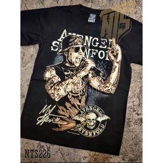 Tee   NTS 226 A7X Avenged ROCK เสื้อยืด เสื้อวง เสื้อดำ สกรีนลายอย่างดี ผ้าหนานุ่ม ไม่หดไม่ย้วย NTS T SHIRT S M L XL XXL