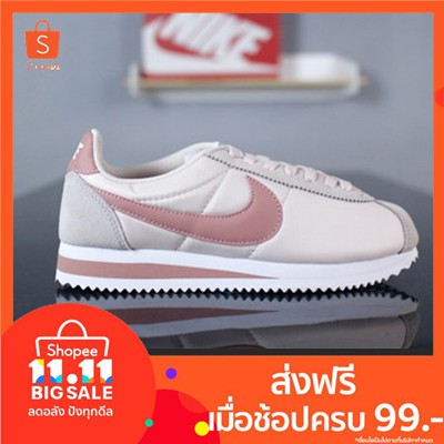 Pink Cortez รองเท้าสตรี Classic Light 749864-603 Nike 【ส่วนลดที่ดีที่สุด】 SE รองเท้าวิ่งแบบคลาสสิก