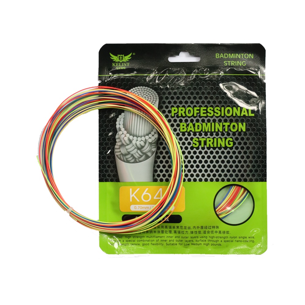 (สีรุ้ง) Badminton string เอ็นไม้แบดมินตัน สายไม้แบดมินตันเส้นเล็ก ขนาด 0.70 mm สปริงดี มีสีให้เลือก