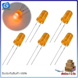 หลอดไฟ LED 5mm สีแดง สีเหลือง สีเขียว สีขาว สีน้ำเงิน แพ็คละ 5 ดวง