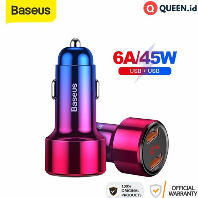 Baseus Car Charger Qc 3.0 6A 45W / Baseus Aurora Magic Car Charger