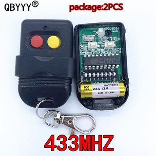 Qbyyy รีโมตคอนโทรล SMC5326P-3 SMC5326 8dip 433 mhz สําหรับประตูโรงรถ (รวมแบตเตอรี่) 2 ชิ้น