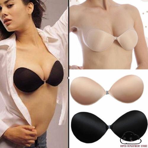BK♧S-ซิลิโคนเจลที่มองไม่เห็นทองเหลืองติดสติกเกอร์บน Push Up Backless ไม่มีที่หนี