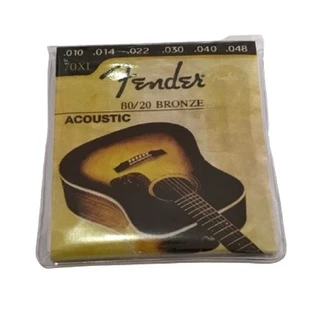 สายกีตาร์โปร่ง สายกีต้าร์โปร่ง fender ชุดเบอร์10 ครบชุด 6 เส้น สุดยอดสายกีตาร์ที่นักดนตรีเลือกใช้ เสียงใสกังวาน
