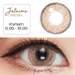 คอนแทคเลนส์ คิตตี้ คาวาอิ Jetaime Brown ค่าสายตา