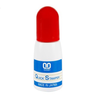 หมึกเติมตรายางหมึกในตัว 10 ซีซี. สีแดง ซันบี้/Self-inking rubber stamp ink 10 cc. Red Sunby