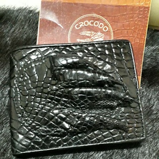 crocodoกระเป๋าสตางค์ใบสั้นหนังจระเข้ฝรั่งเศสกระเป๋าสตางค์ผู้ชาย