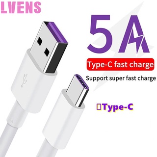 Lvens 5A สายชาร์จเร็ว Type C ชาร์จเร็ว USB สําหรับ Android Huawei สายเคเบิลข้อมูล 1 เมตร 2 เมตร สายชาร์จเร็ว