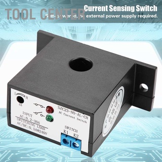 Tool Center Normally Open Current Sensing Switch Adjustable AC 0.2-30A SZC23-NO-AL-CH