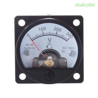 Malcolm เครื่องวัดแรงดันไฟฟ้าโวลต์มิเตอร์ 0-300V So-45 หลากสี