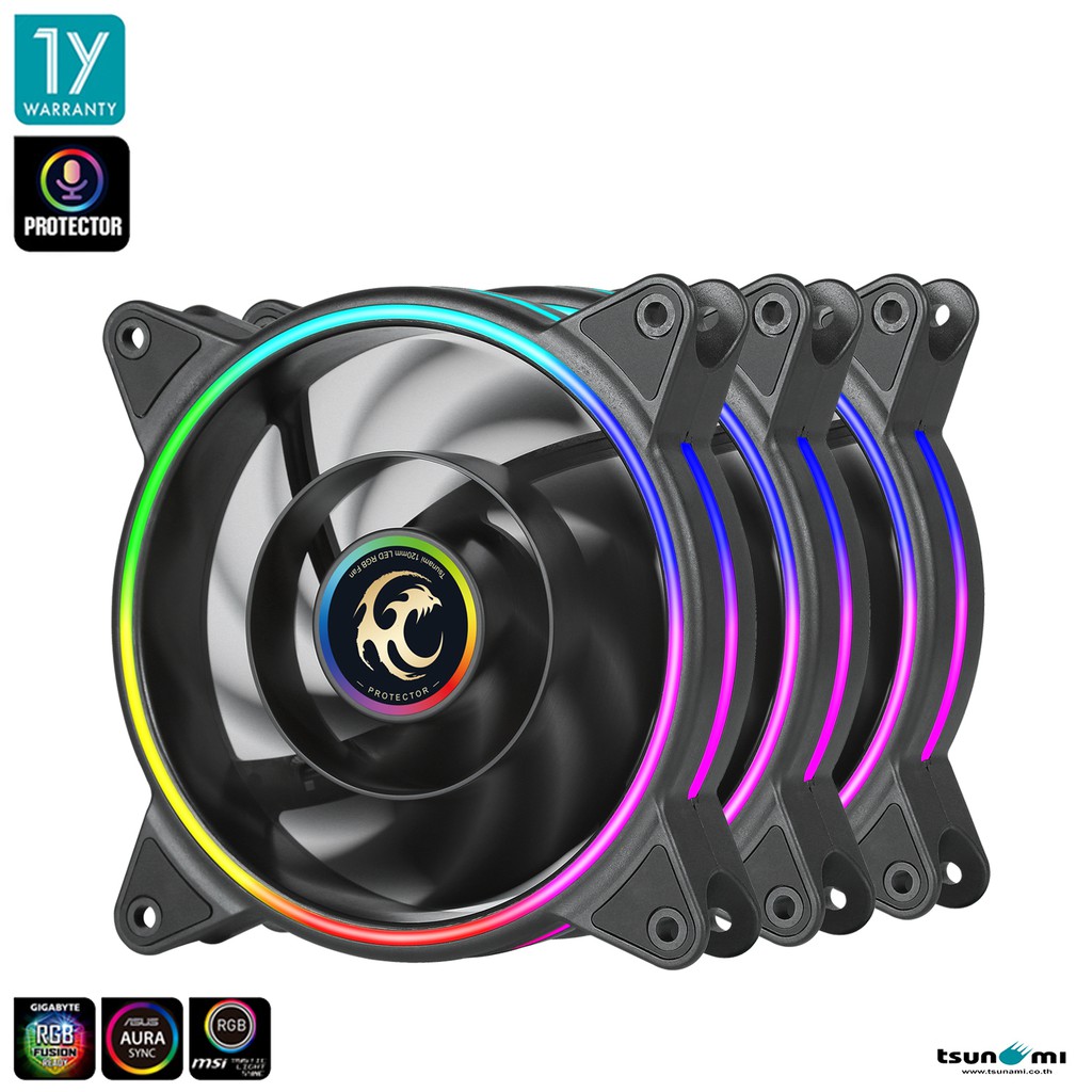 พัดลมระบายความร้อน Tsunami Protector 1250 Cooling Fan Pack3 (Additional ...