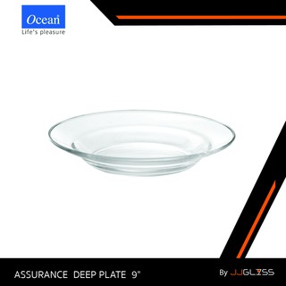 JJGLASS - (Ocean)  P00304 Deep Plate 9  -  จานแก้วลึก  Deep Plate 9 บรรจุ 6 ใบ