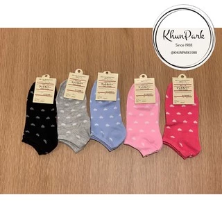 🐳ถุงเท้าญี่ปุ่น 🐳หุ้มข้อ ลายหัวใจ พาสเทล ลายทาง Unisex 1 คู่ใส่ได้ทั้งหญิง/ชาย kp99