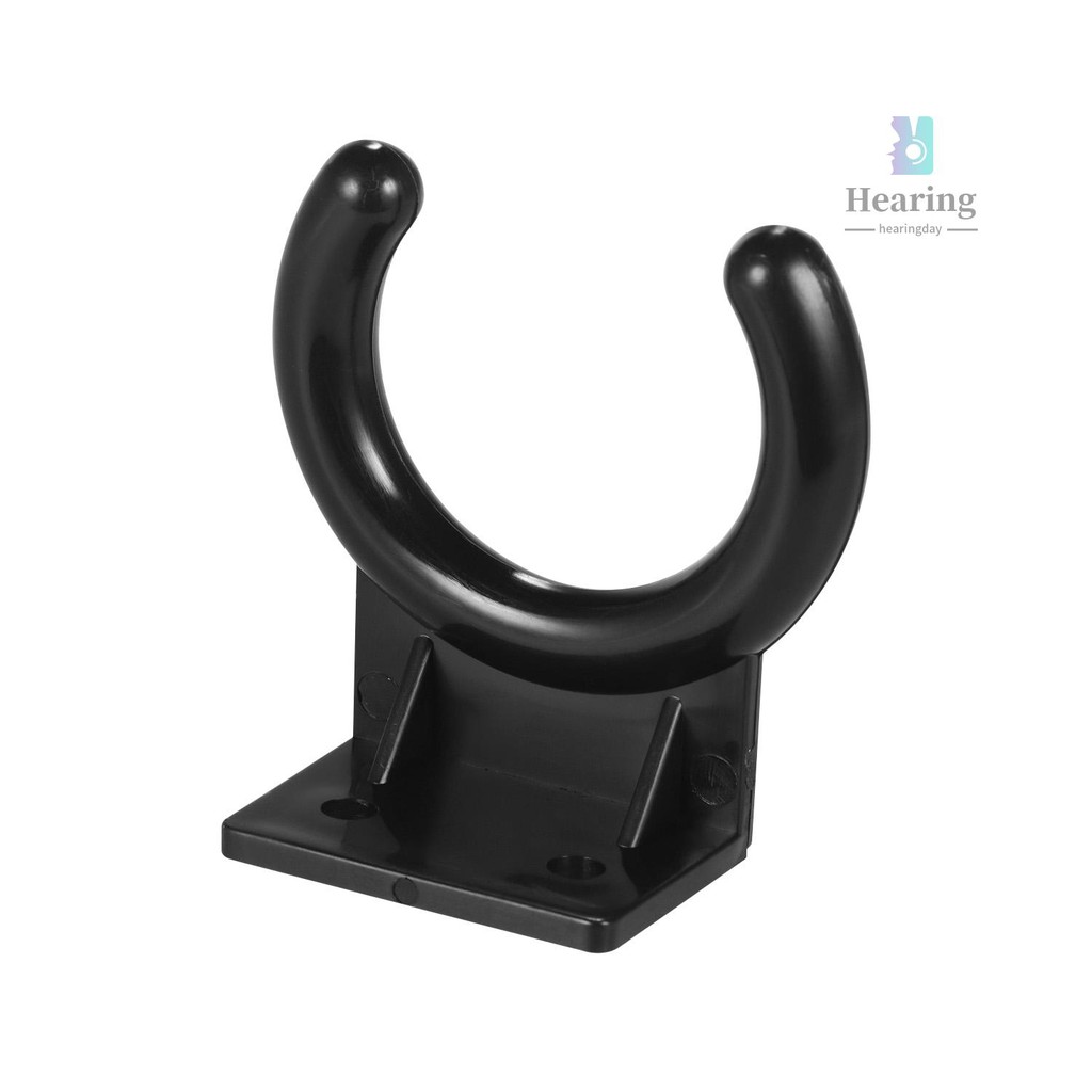 Wireless Microphone Hanger Mic Wall Mount Holder Hook Clamp Plastic Material Black  -Musical