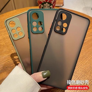 Case Xiaomi Redmi Note11S เคสกันกระแทก เคสปุ่มสีผิวด้าน กันรอยกล้อง ขอบนิ่มหลังแข็ง เคสเสี่ยวมี่เรดมีNote11S ส่งจากไทย