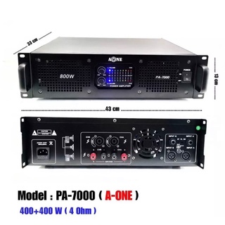 PRO AUDIO  Professional poweramplifier เพาเวอร์แอมป์:800W RMS at 4 Ohms Stereo เครื่องขยายเสียง รุ่น PA-7000