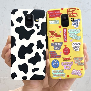 เคสโทรศัพท์ซิลิโคน แบบนิ่ม ผิวด้าน สําหรับ Samsung Galaxy A6 (2018) Case A6+ A 6 Plus 2018 A600F A605F