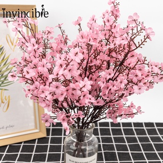 Artificial Long Branch Cherry Blossoms Flowers/ DIY Fake Plum Flowers Bouquet For Home Living Room Arrangement Decoration