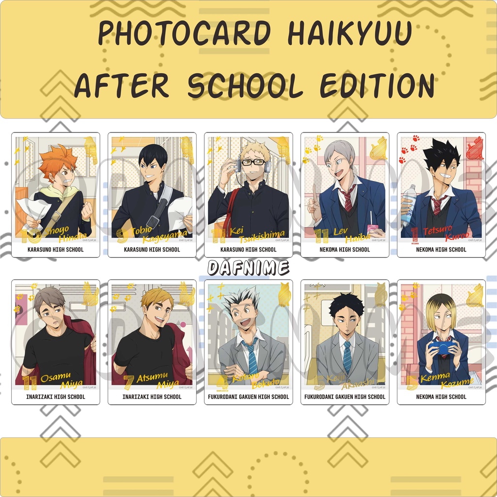 HAIKYUU AFTER SCHOOL EDITION อะนิเมะโฟโต้การ์ด