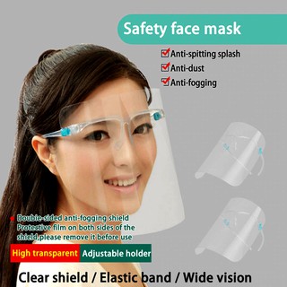 DIY292 Face shield เฟสชิว หน้ากากคลุมหน้า ช่วยป้องกันละอองฝอย หน้ากากใส หน้ากากกันน้ำลาย แบบติดกับแว่น Face Sheild พร้อม