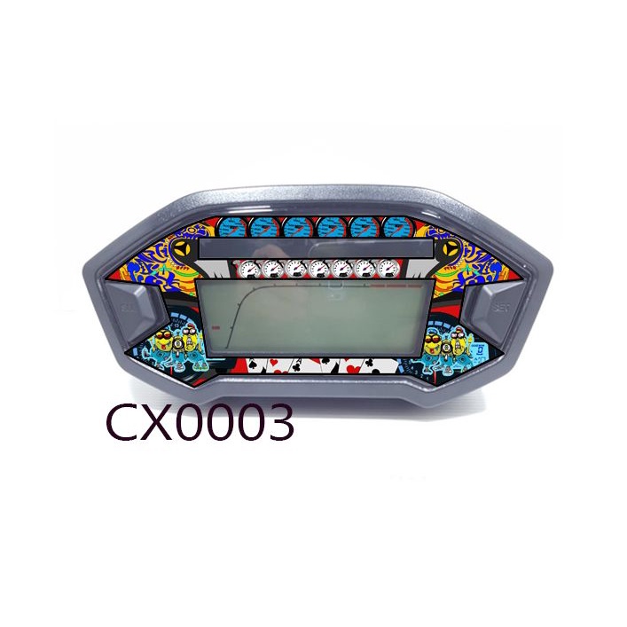 สติกเกอร์ติดรถ สติ๊กเกอร์ สติกเกอร์ แต่ง สติกเกอร์บังไมล์ MSX C003 ลายเรือนไมล์ฟ้าขาวไพ่ 1 ชิ้น ฟิล์ม aumshop239