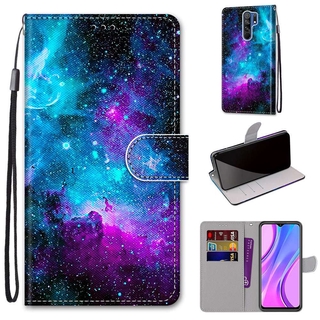 เคสหนัง PU ฝาพับ ลายสัตว์ 3D พร้อมช่องใส่บัตร และสายคล้อง แฟชั่น สําหรับ Redmi 9 Redmi9