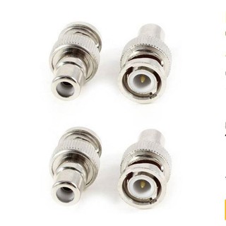 BNC Male Plug to RCA Female Jack Adapter Connector 4PCS