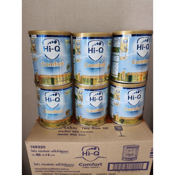 Hi Q comfort ไฮคิว คอมฟอร์ท พรีไบโอโพเทค ช่วงวัยที่1 ขนาด 400 กรัม ขายยกลัง 6 กป หมดอายุ 17/11/2025