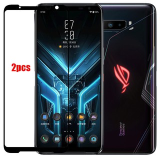 2PCS กระจก Asus ROG Phone 3 ZS661KL Tempered Glass Full Cover Screen Protector Asus ROG 3 กระจกครอบเต็ม ป้องกันหน้าจอ ฟิล์ม