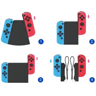 DOBE 5 in 1 คอนโทรลเลอร์ Joycon เชื่อมต่อแพ็คสำหรับ Nintendo สวิทช์ 5-in-1 มือจับเชื่อมต่อสำหรับ Nintend สวิทช์ NS Joy-Con ควบคุม Gamepad ซ้าย + ขวา ABS มือจับกรณีจับผู้ถือยืน