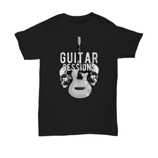 มาใหม่ เสื้อยืดแฟชั่น แขนสั้น คอกลม พิมพ์ลายกีตาร์ Sessions
