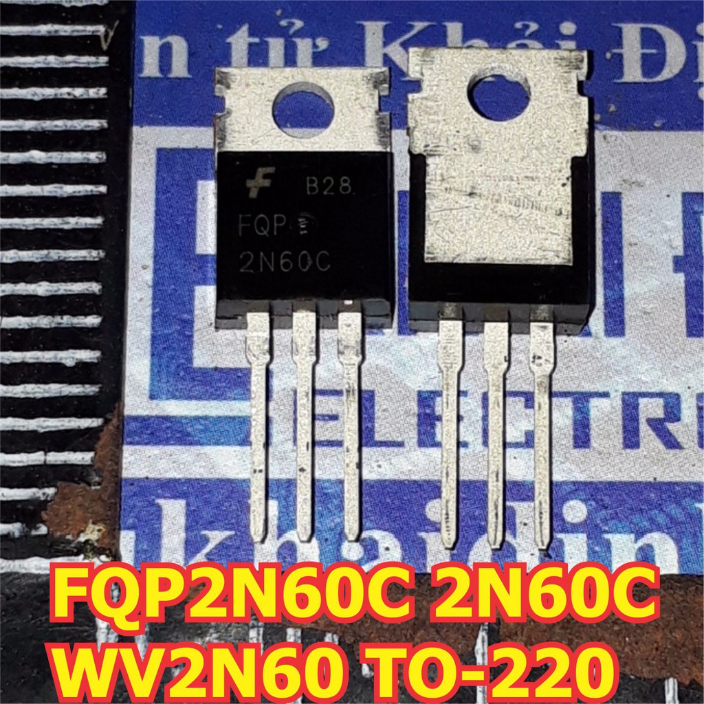 10pcs FQP2N60C 2N60C 2N60 WV2N60 TO-220 N-channel MOSFET 2A 600V KDE1239