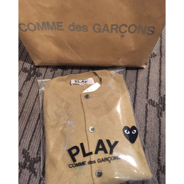 New!! COMME des GARCONS cardigan in beige size S ของแท้100%