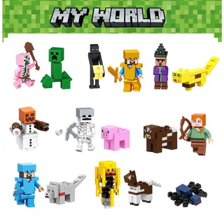 16pcs Mini Figures Building Blocks dolls Children Toys for Boys Gift Kids