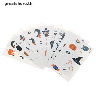 Greatshore สติกเกอร์รอยสักเรืองแสง ลายแม่มด ฮาโลวีน 10 แผ่น