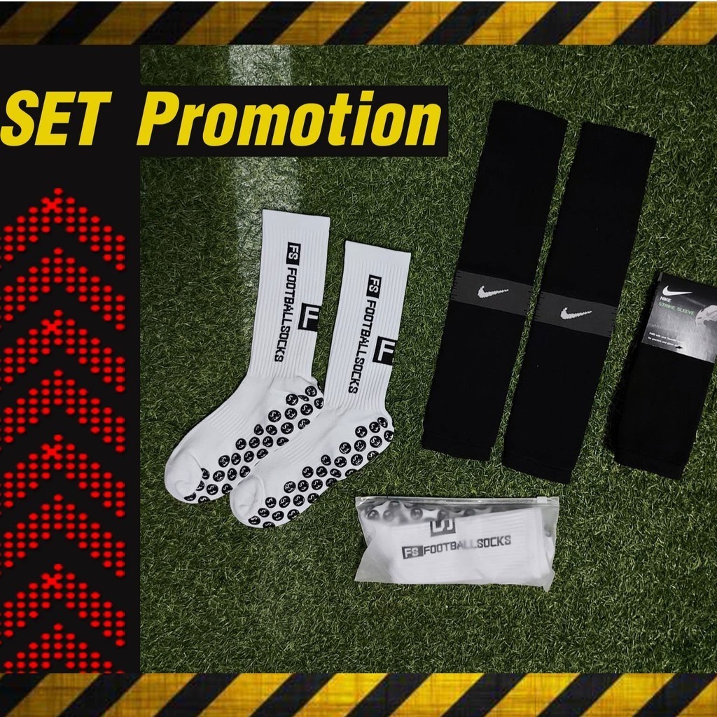 ถุงเท้าตัดข้อ NIKE STRIKE SLEEVE + FS Football socks < พร้อมส่ง >