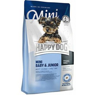 Happy Dog Mini Junior อาหารลูกสุนัข สูตรเนื้อไก่ ปลาแซลมอน เหมาะสำหรับสุนัขแพ้อาหารง่าย 1 กิโลกรัม