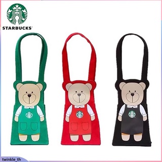 🌟Starbucks🌟 ถ้วยกระเป๋า C arrier แบบพกพาบริสุทธิ์ถ้วยปกคลุมสำหรับชานมน้ำผลไม้น่ารักไม่มีกลิ่นของขวัญเล็กๆกระเป๋าถือสำหรับกลางแจ้ง (twinkle.th)