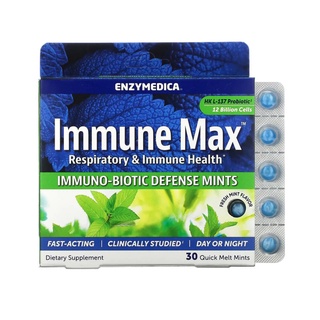 Enzymedica Immune Max Frech Mint 30 Quick Melt Mints