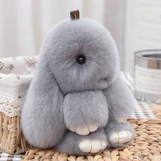 JFMM Long Eared Rabbit Doll Mini Bunny Plush Toy Lop Eared Rabbit Long-Haired Rabbit Doll Cute Bunny Schoolbag Pendant