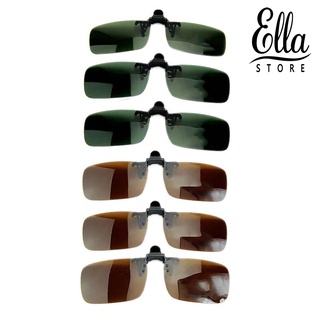 Ellastore123 แว่นตากันแดด เลนส์โพลาไรซ์ ป้องกันแสงสะท้อน ป้องกันรังสียูวี แบบคลิปหนีบ