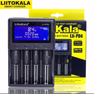 Liitokala Lii-PD4 LCD เครื่องชาร์จแบตเตอรี่ เครื่องชาร์จถ่าน พร้อมปลั๊กเสียบ ใช้ได้ทั้งถ่าน AA AAA 18650