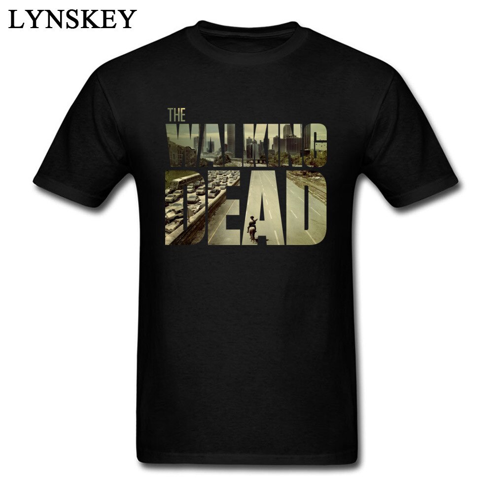 The Walking Dead Funky เสื้อยืดชายแขนสั้นเสื้อยืดที่กำหนดเองแฟน Top