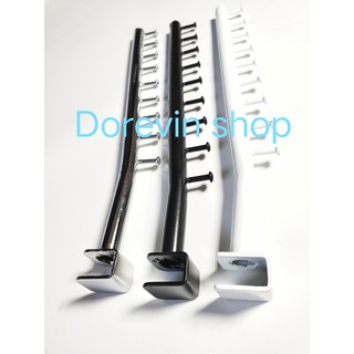 [แป๊ปเล็ก] ตะขอเหล็ก แขนเกาะ แขนราวเหลี่ยม แข็งแรง ชุปสีขาว/…