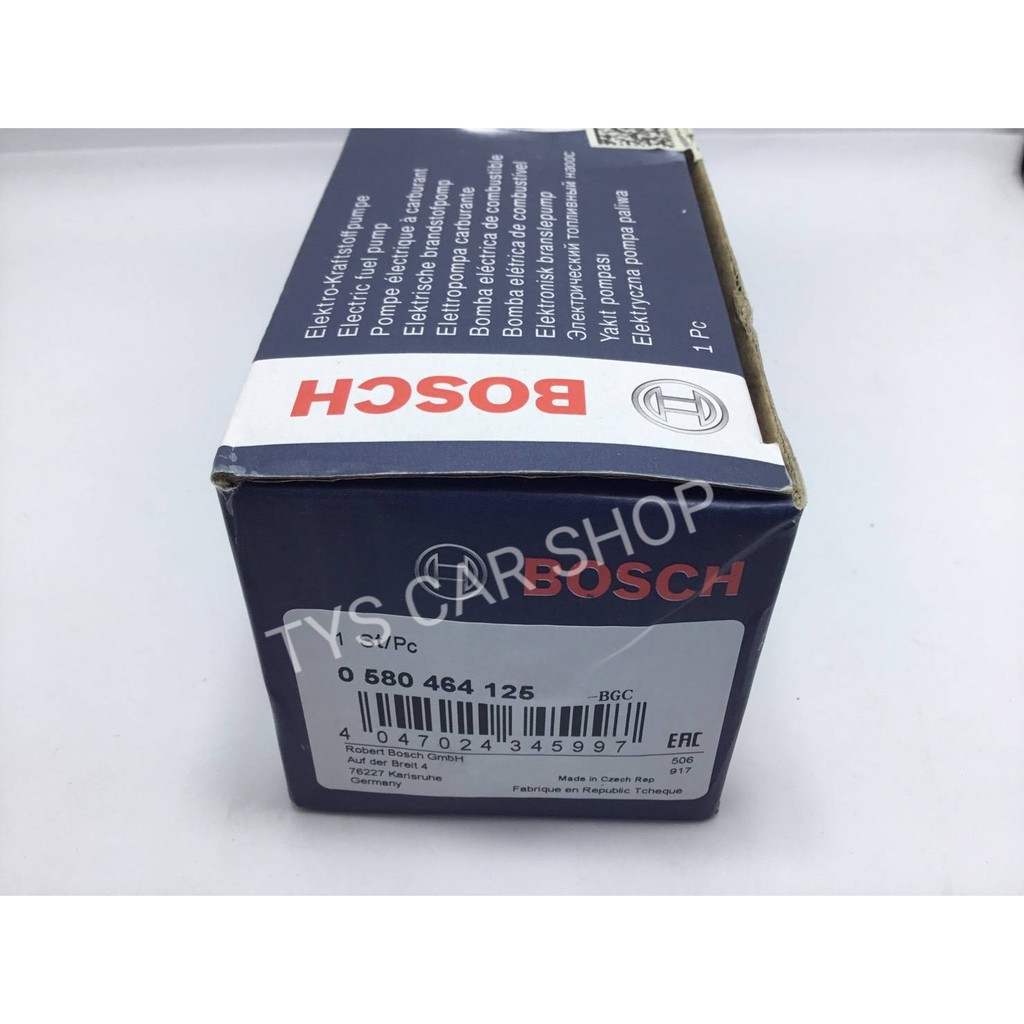 ปั้มติ๊กนอกถัง BOSCH 910 BENZ ปั๊มติ๊กBOSCH 125 รุ่นW124(E220 E200 230E) ยี่ห้อ BOSCH เบอร์ 0580464125 (MADE IN CZECH) - รูปที่ 5